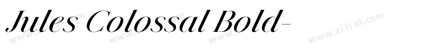 Jules Colossal Bold字体转换